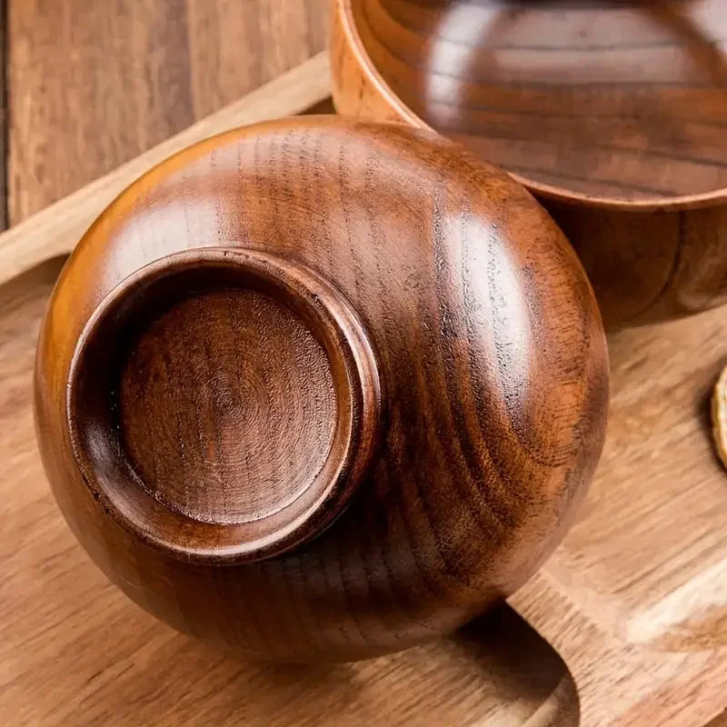 Natürliche Japanische Holz Schüssel