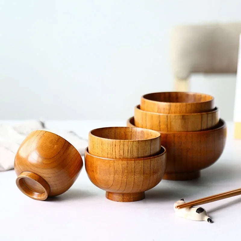 Natürliche Japanische Holz Schüssel