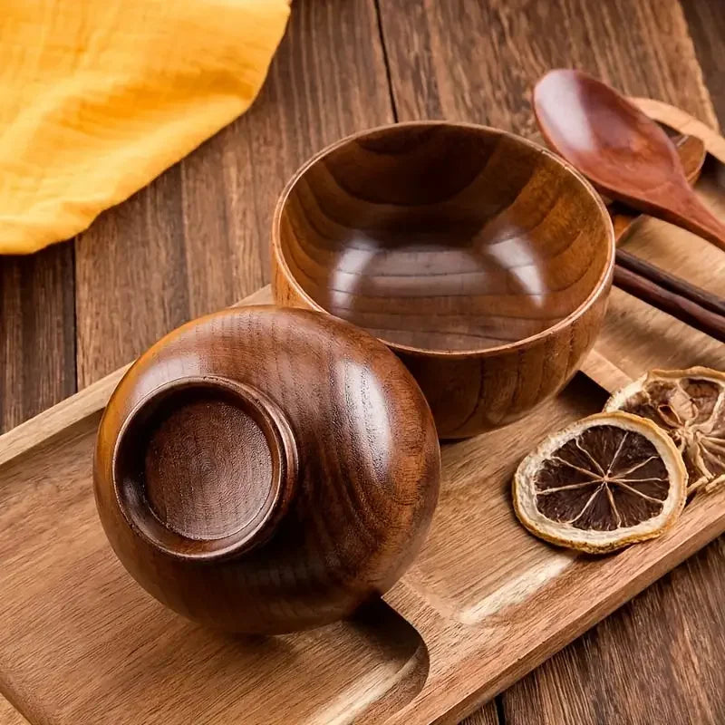 Natürliche Japanische Holz Schüssel